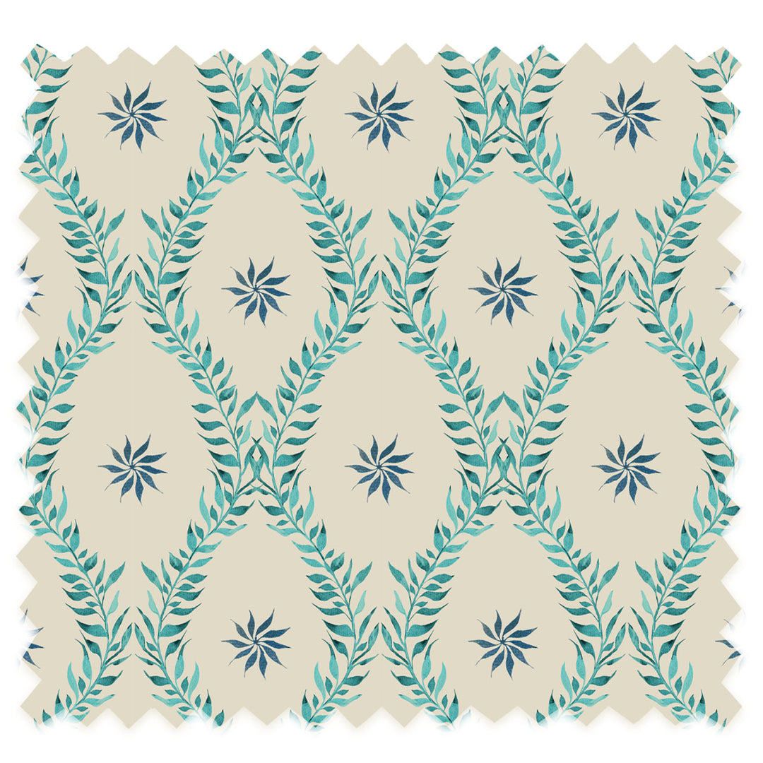 Belle Teal Recycled Velvet Sample