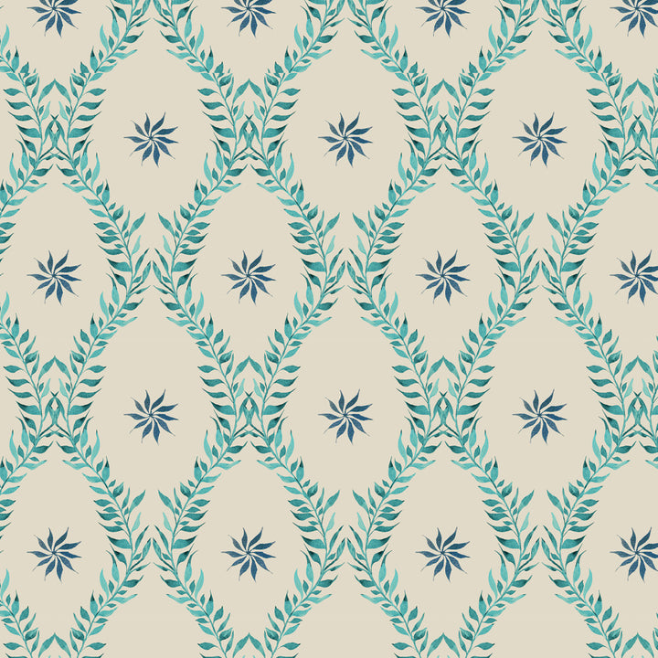 Belle Teal Wallpaper