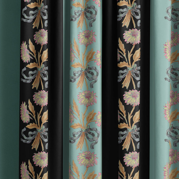 Chateau Stripe Ink and Blue Recycled Velvet
