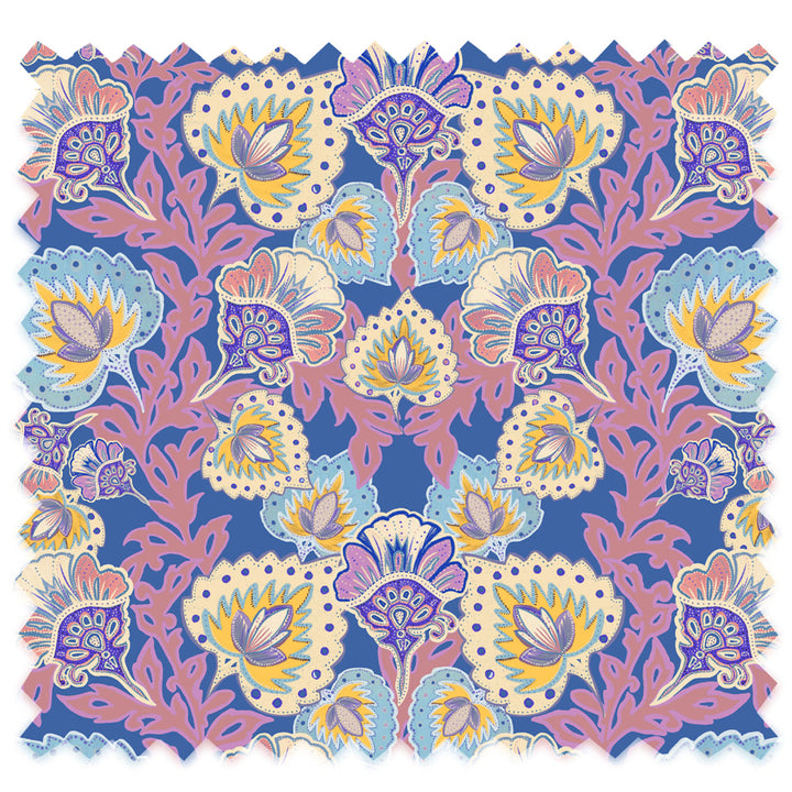Garden of India Wedgewood Velvet Fabric Sample