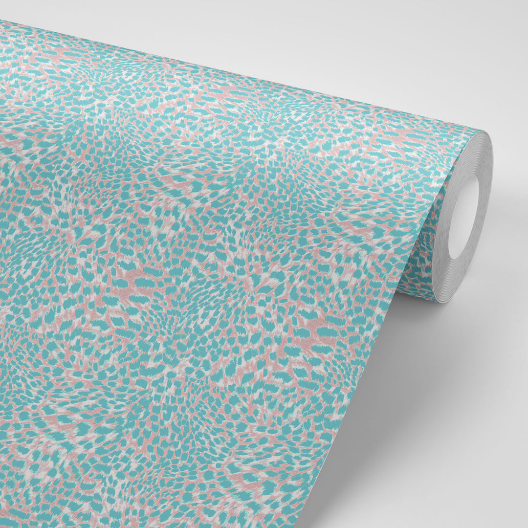 Leopard Peach Sorbet Wallpaper