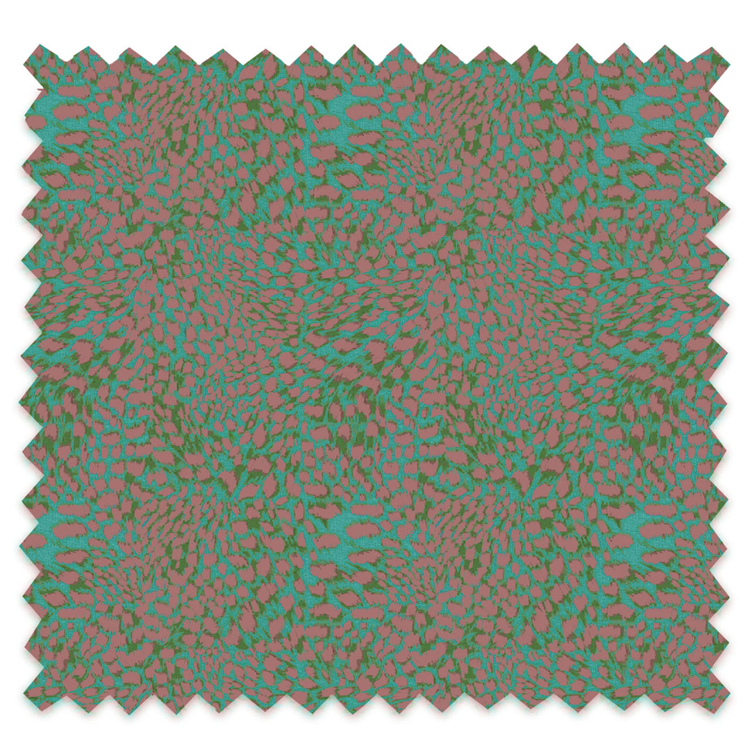 Leopard Peppermint Cream Velvet Fabric
