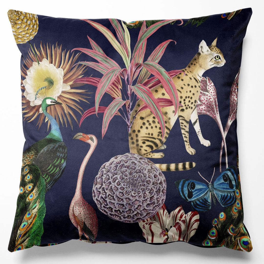 Les Plumes Indigo Cushion