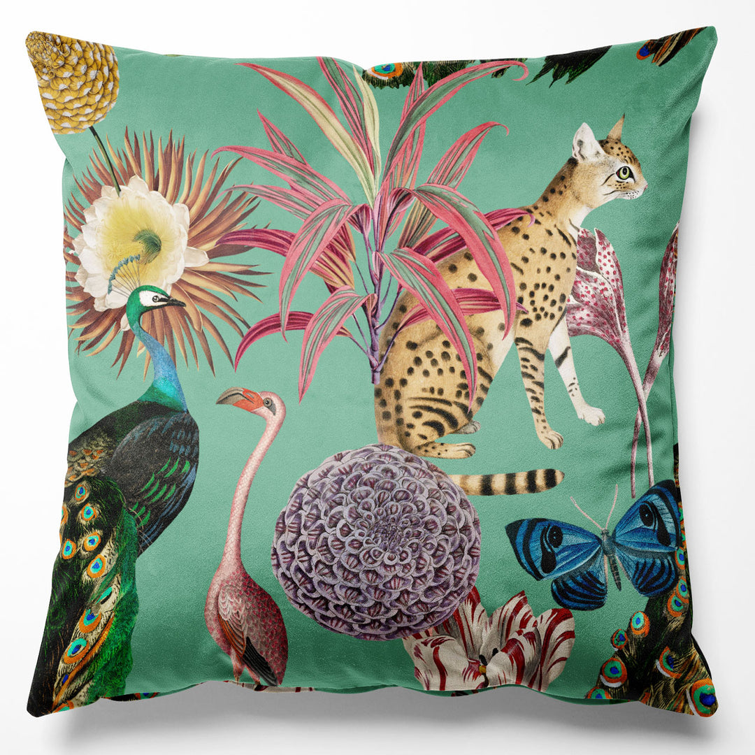 Les Plumes Sea Green Cushion