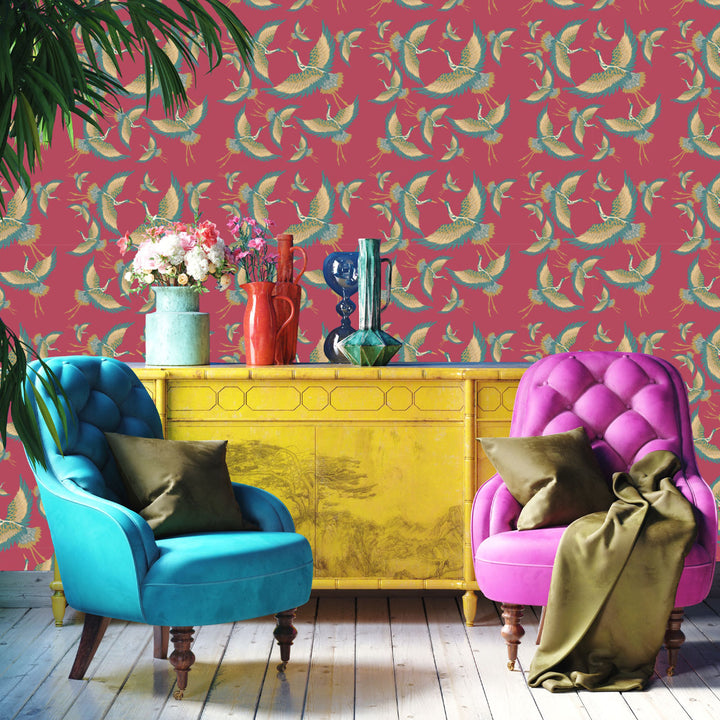 Pachamama Crimson Wallpaper