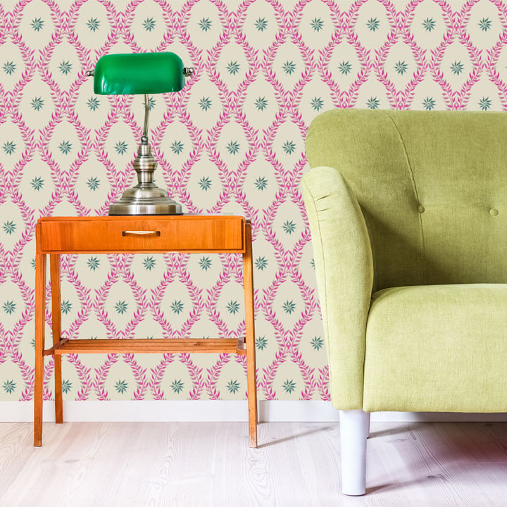 Belle French Rose Wallpaper
