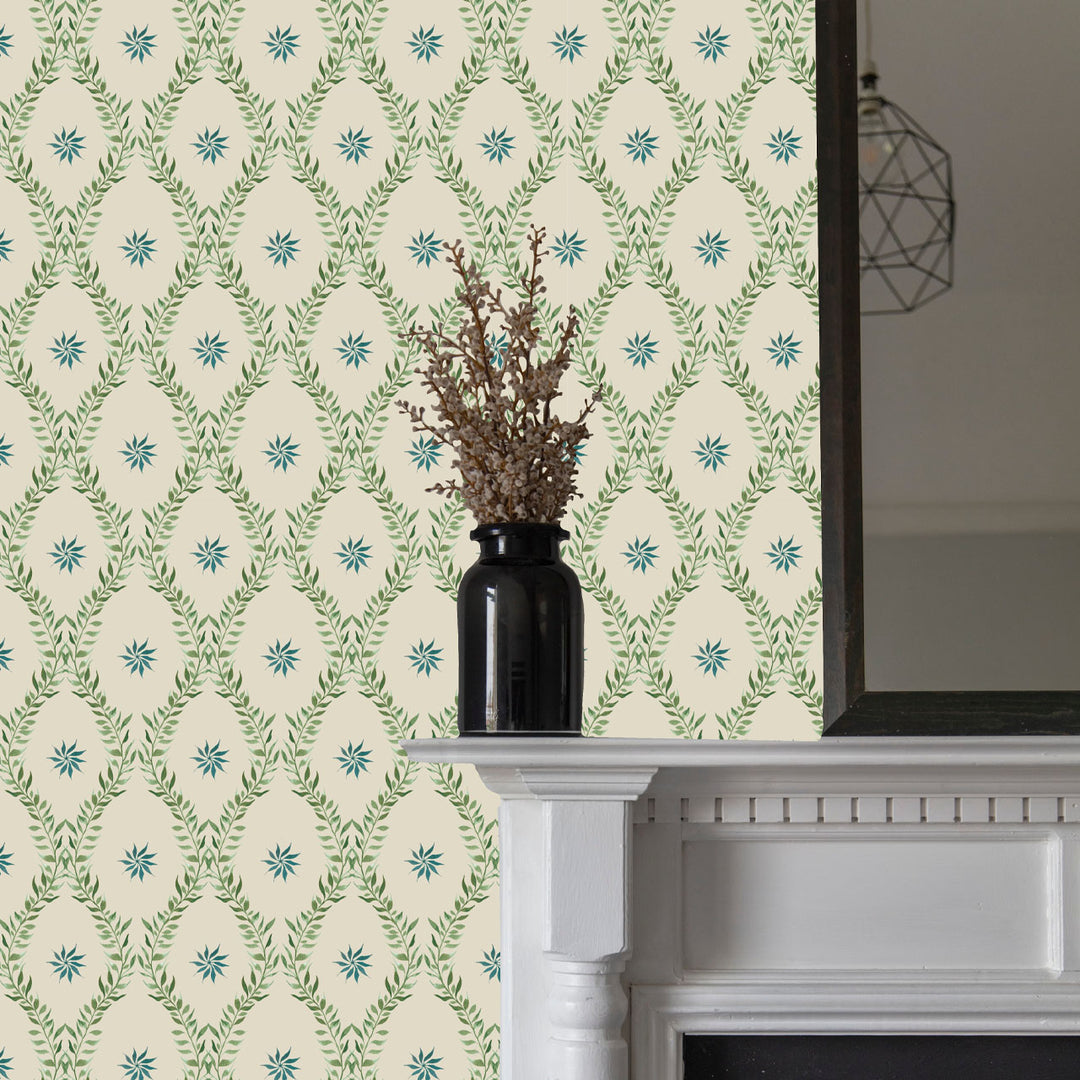 Belle Sage Green Wallpaper