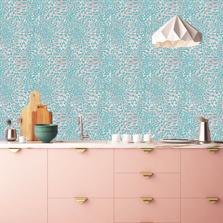 Leopard Peach Sorbet Wallpaper