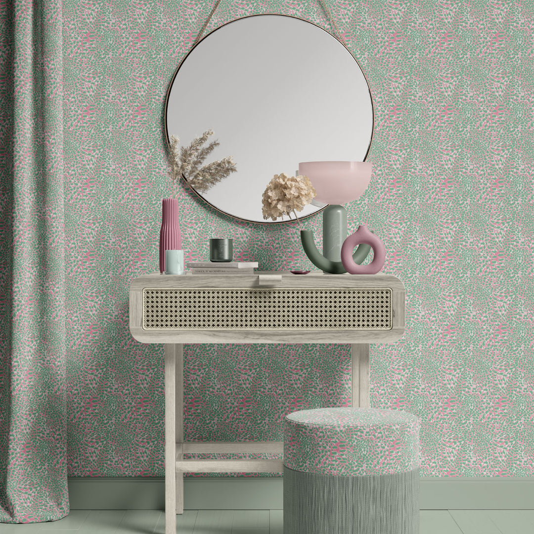 Leopard Pink Sorbet Wallpaper