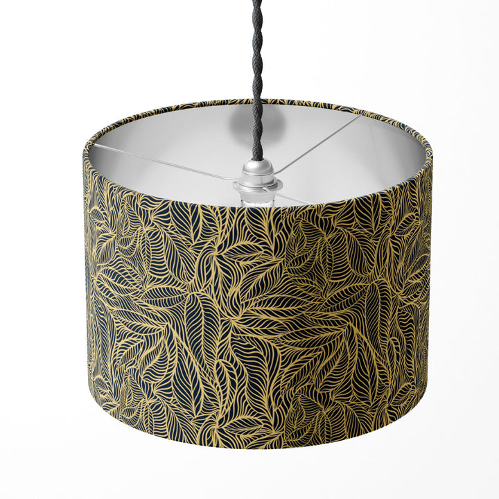 Agnes Black and Gold Drum Lampshade
