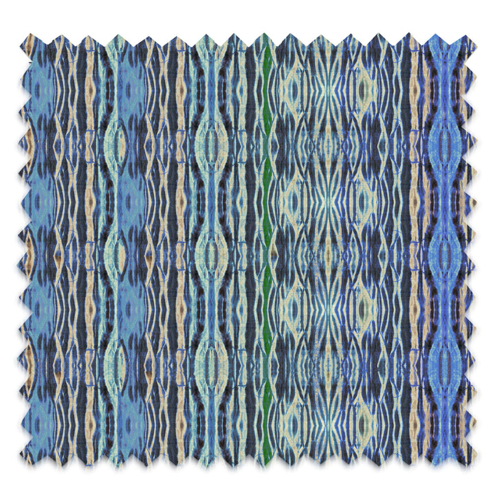 Azure Arashi Velvet Fabric Sample