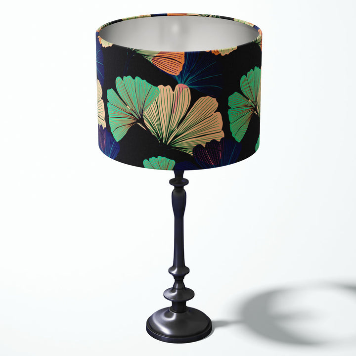 Ginkgo Black Drum Lampshade