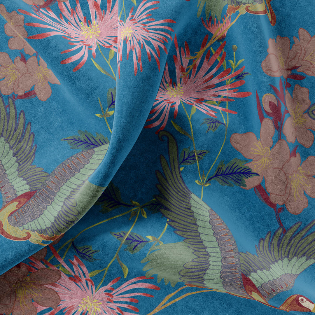 Blossom Cornflower Velvet Sample