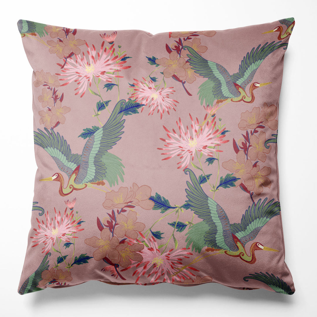 Blossom Rose Velvet Cushion