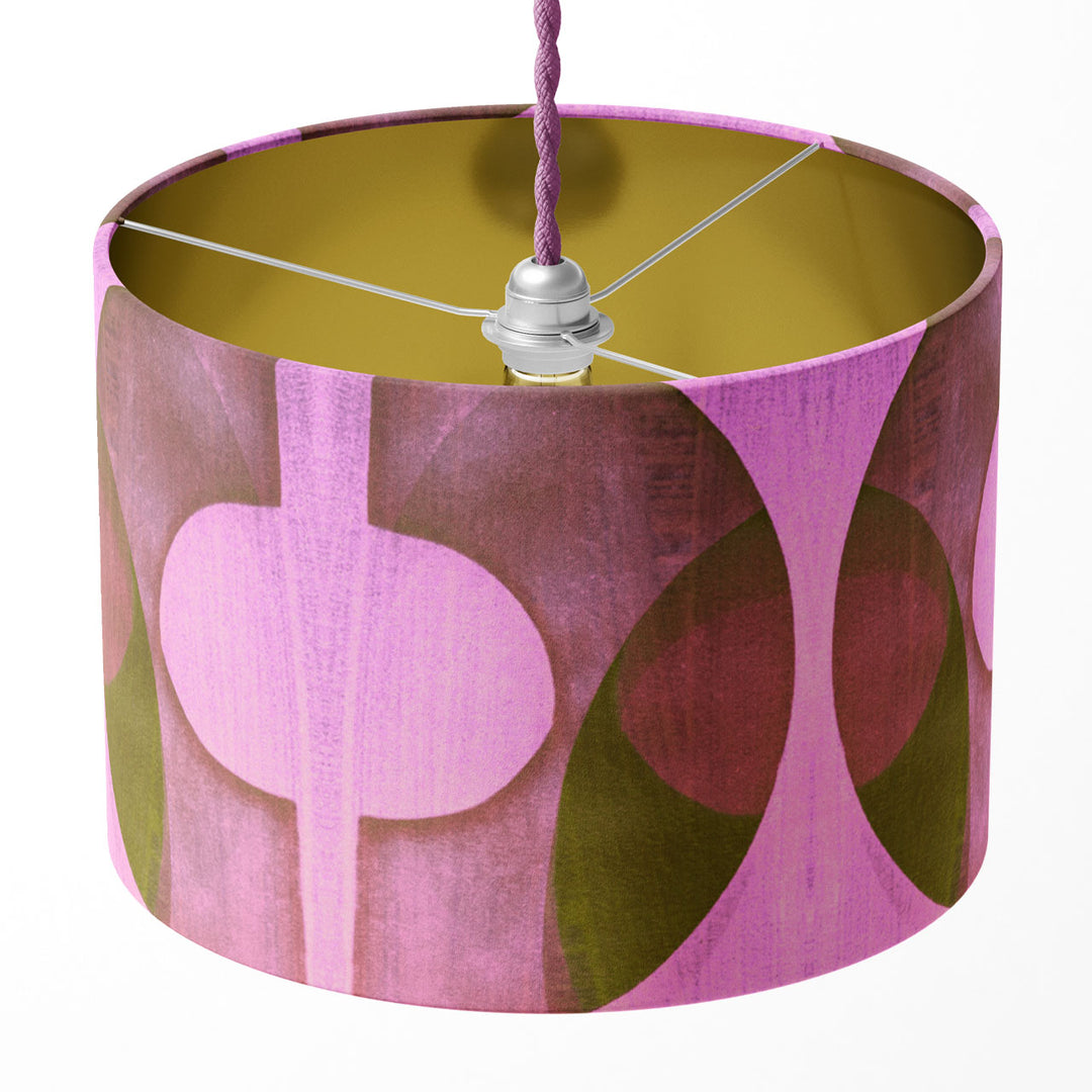 Bouclé Flamingo Drum Lampshade