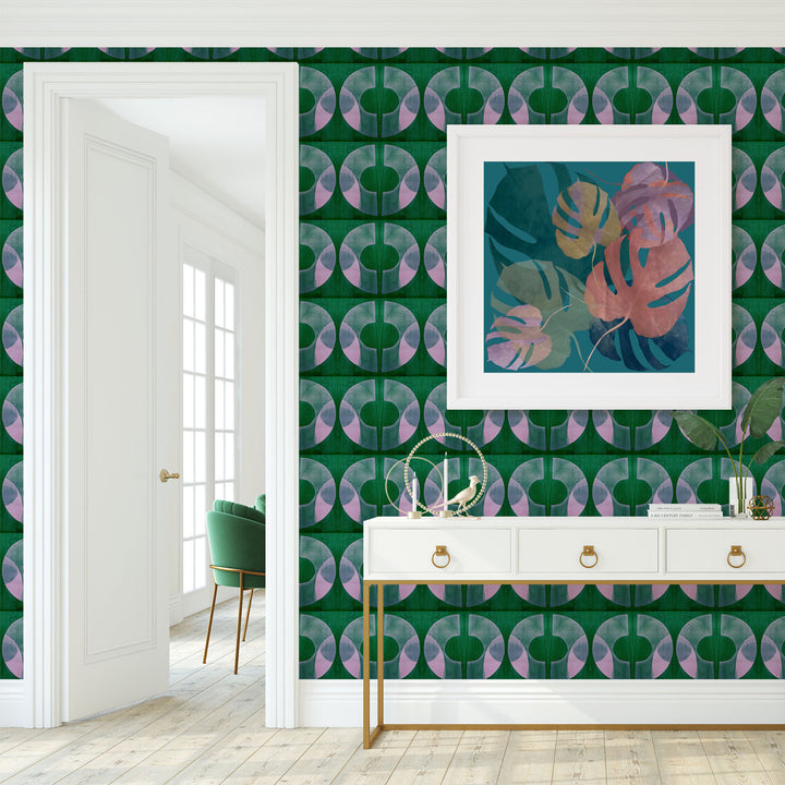 Bouclé Emerald Wallpaper