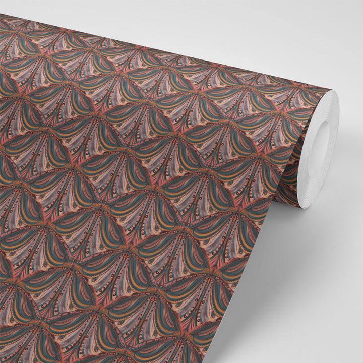 Mumbai Deco Cinnamon Wallpaper
