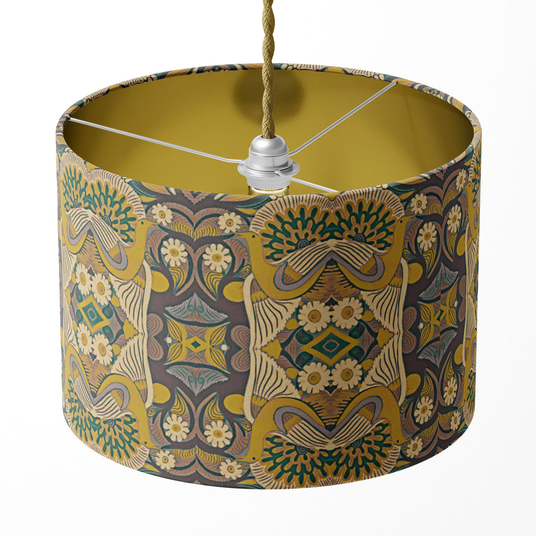 Esprit Mustard Drum Lampshade