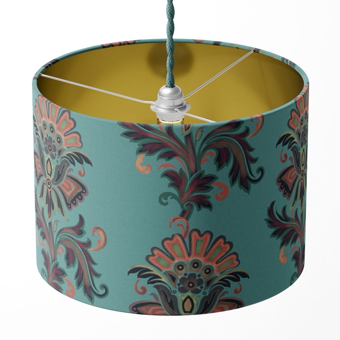 Fleur Maya Blue Drum Lampshade