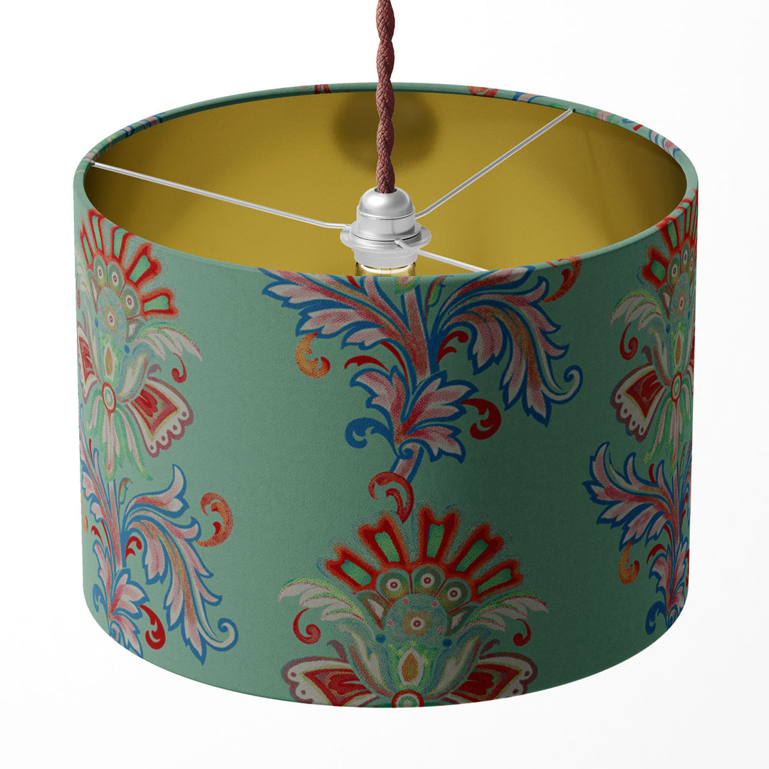 Fleur Sage Drum Lampshade