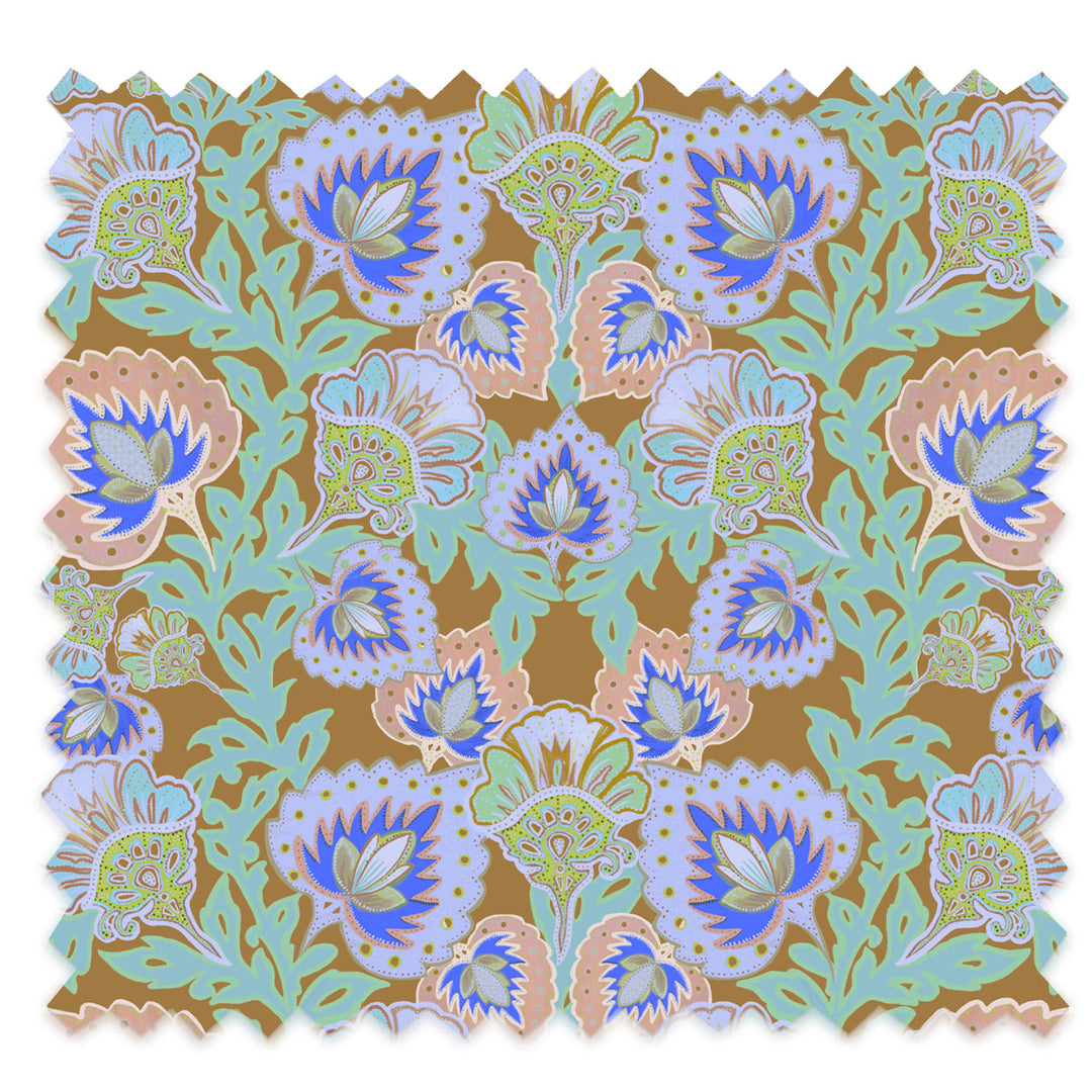 Garden of India Mustard Velvet Fabric