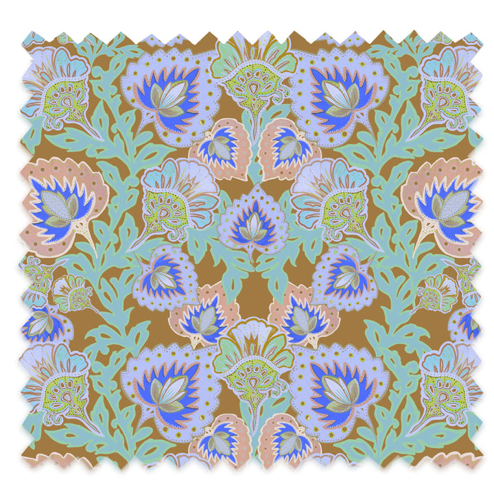 Garden of India Mustard Velvet Fabric