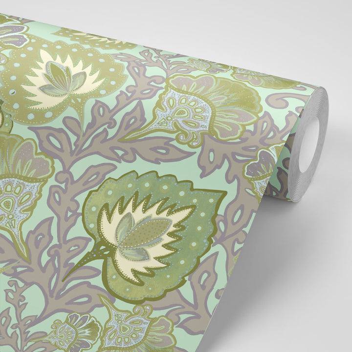 Garden of India Pistachio Wallpaper