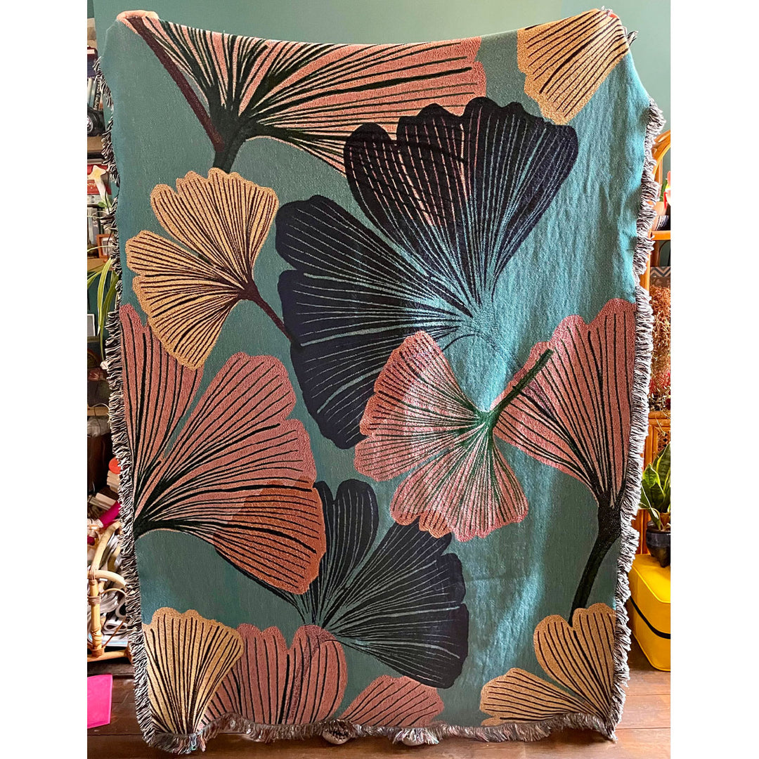 Ginkgo Blue Blanket
