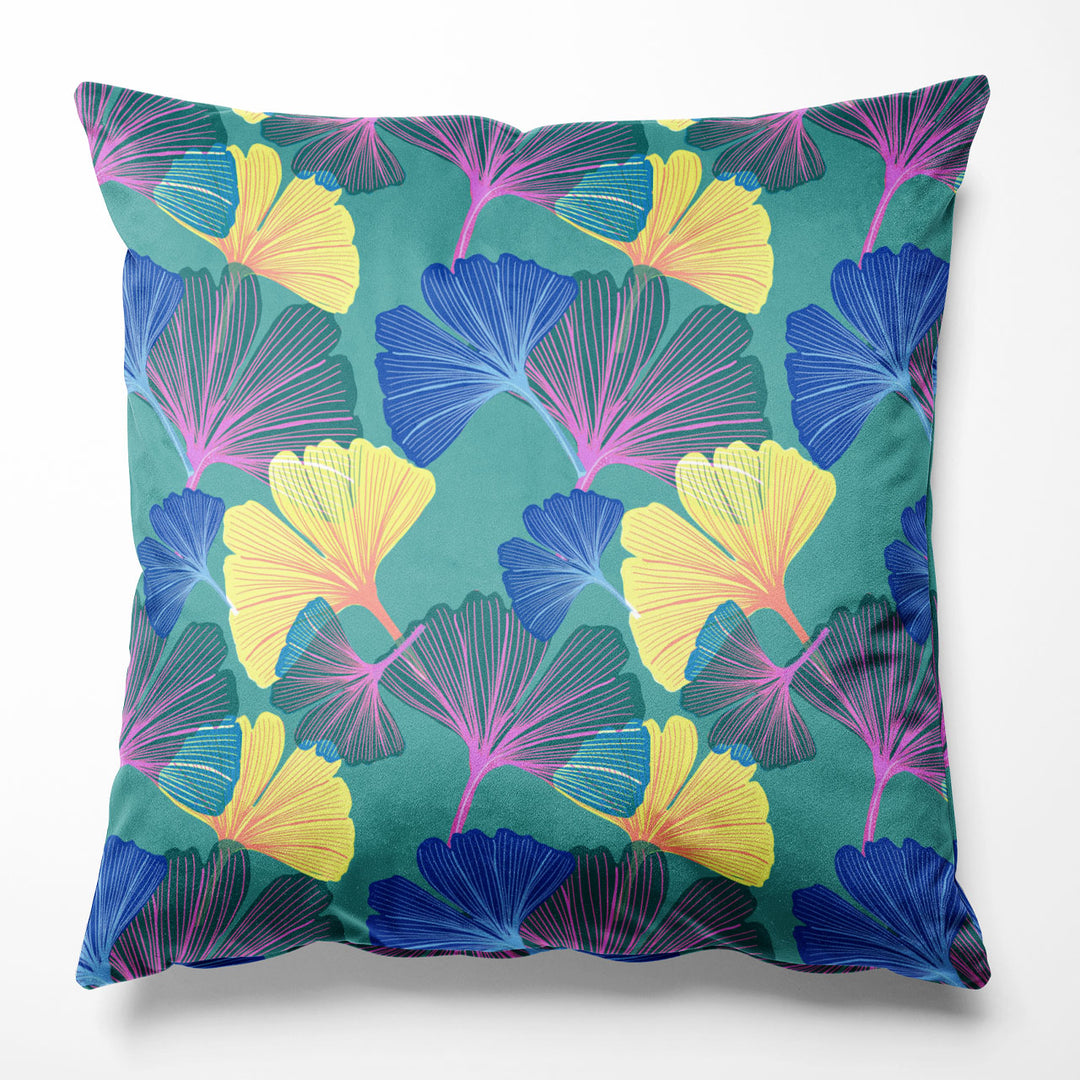 Ginkgo Shamrock Velvet Cushion