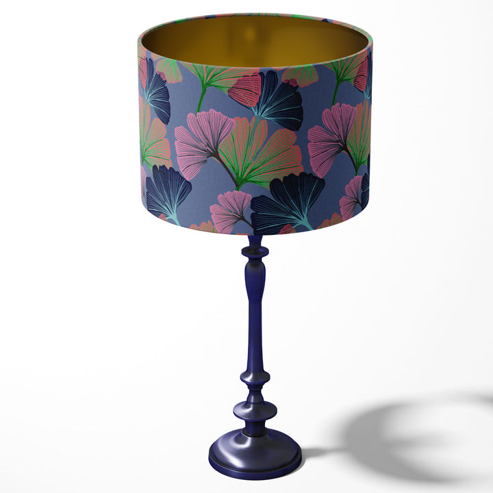 Ginkgo Violet Drum Lampshade