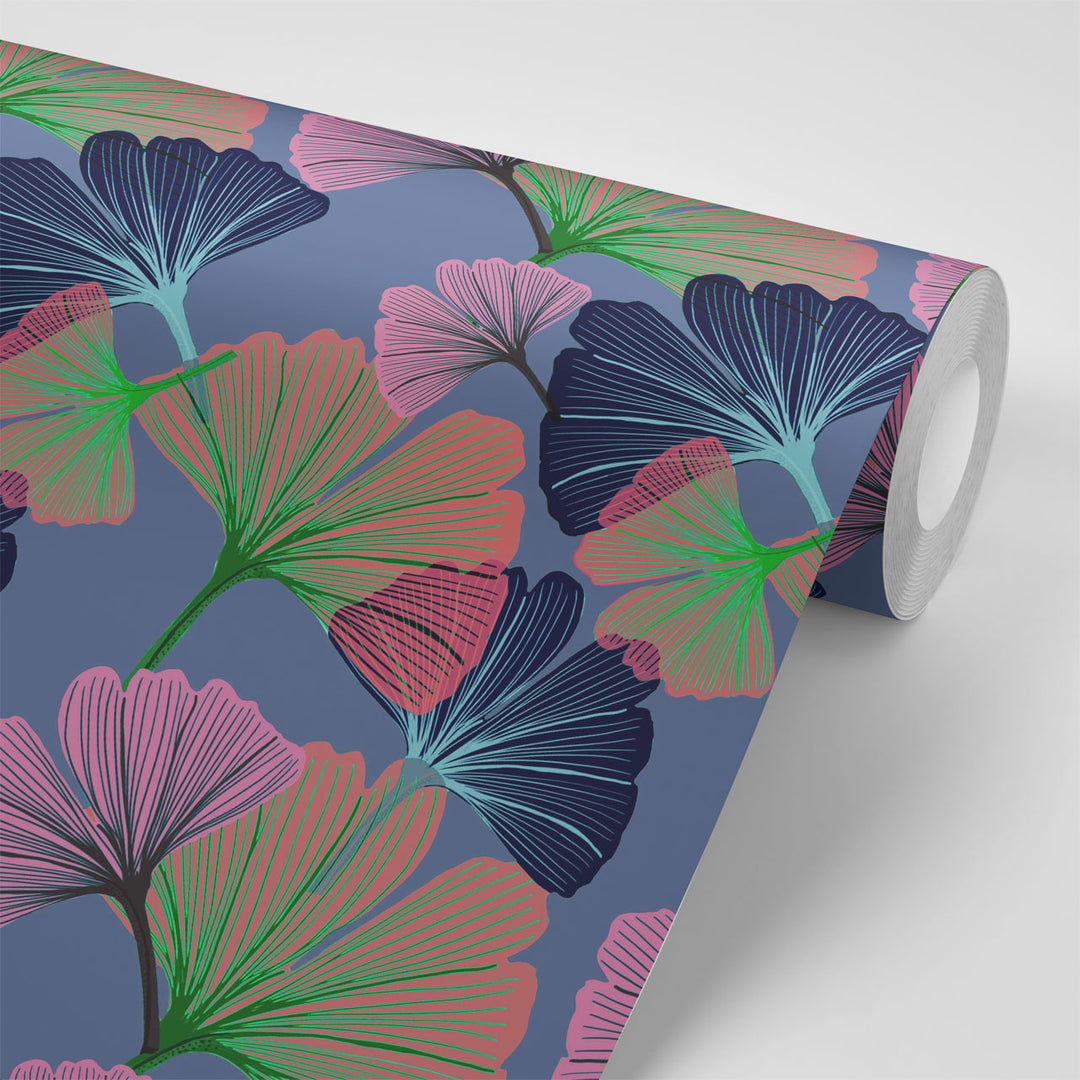 Ginkgo Violet Wallpaper