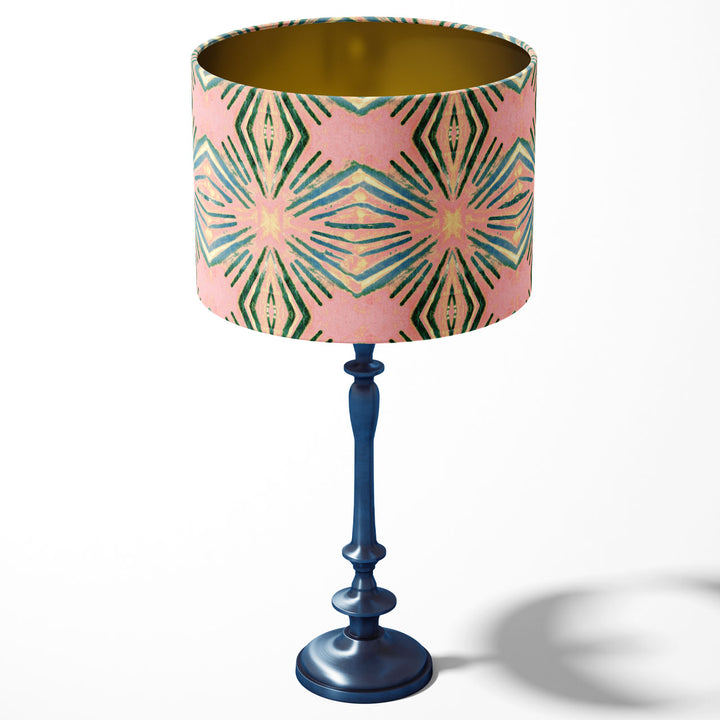Itajime Diamond Blush Drum Lampshade