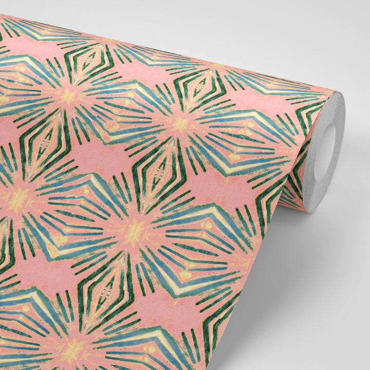 Itajime Diamond Blush Wallpaper