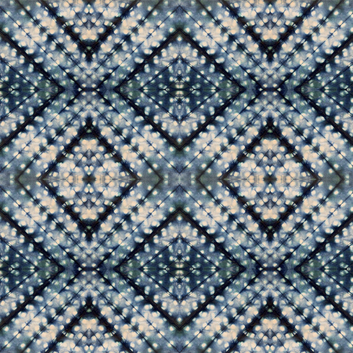 Indigo Itajime Cross Wallpaper