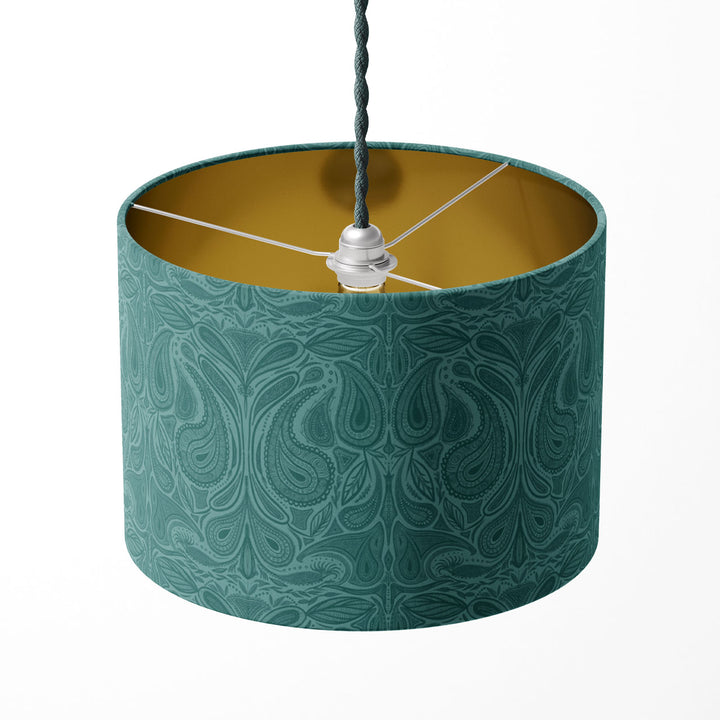 Margaux Teal Drum Lampshade