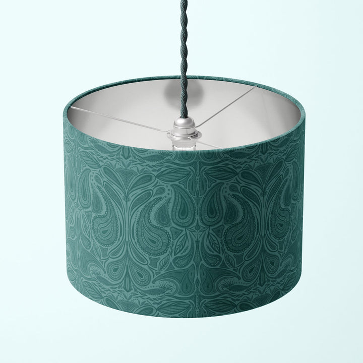 Margaux Teal Drum Lampshade