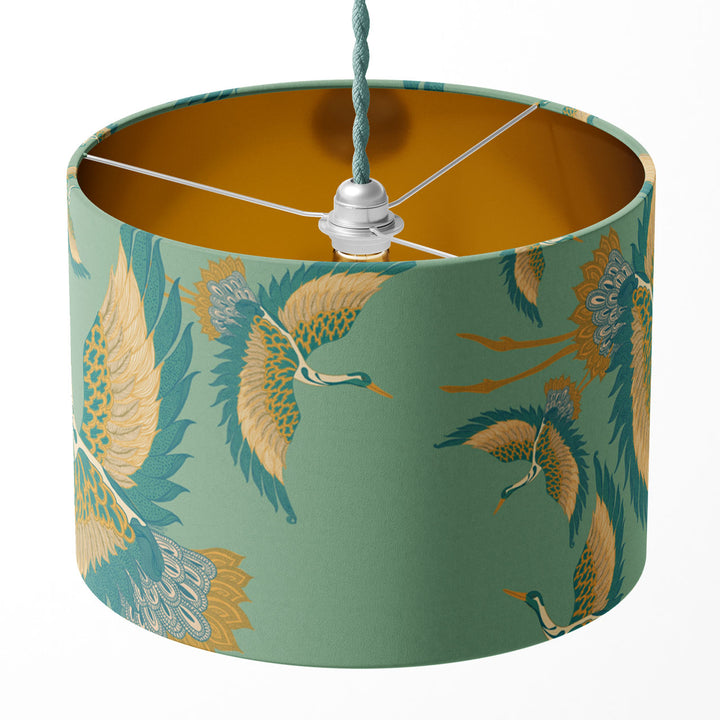 Pachamama Mint Drum Lampshade