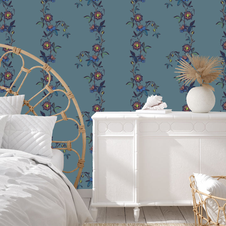 Passion Flower Steel Wallpaper