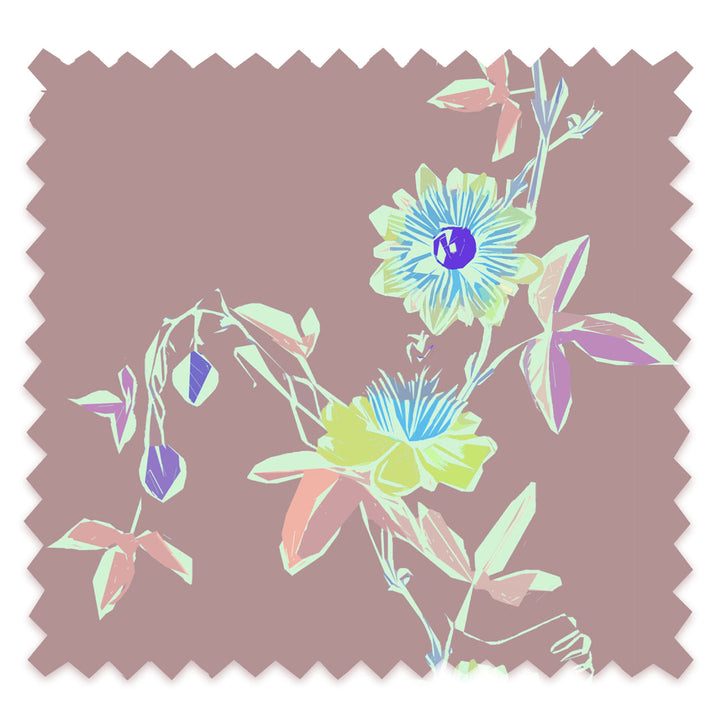 Passion Flower Geranium Velvet Sample