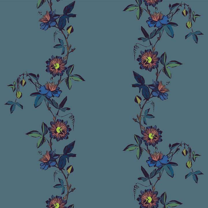 Passion Flower Steel Wallpaper