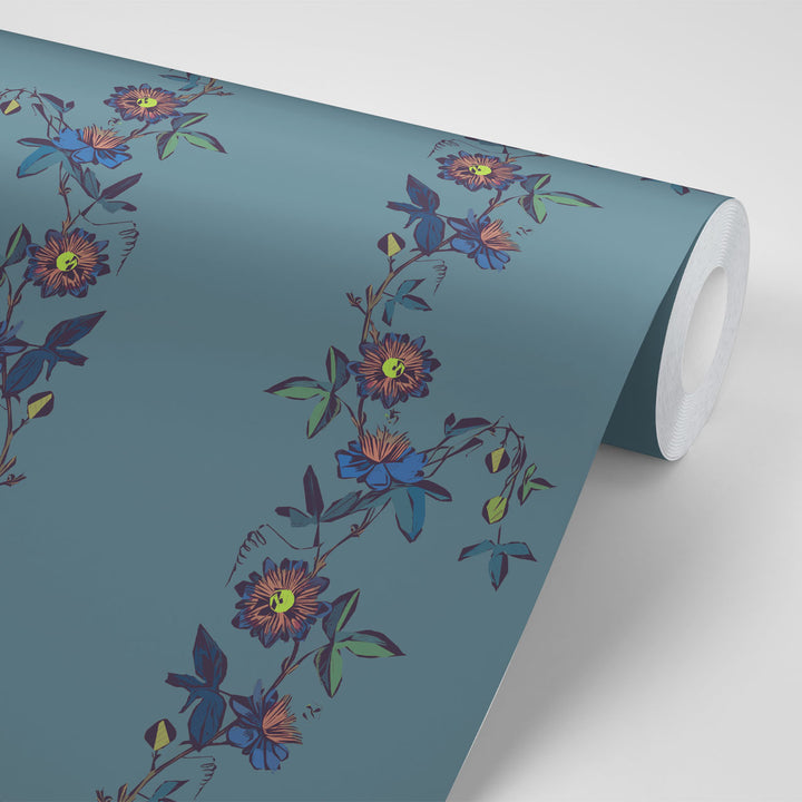 Passion Flower Steel Wallpaper