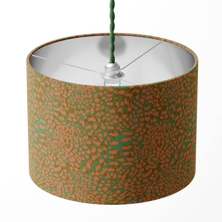 Leopard Peach Drum Lampshade
