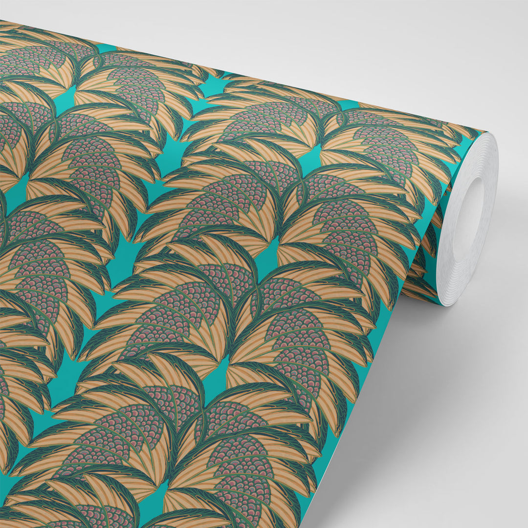 Plume Aqua Wallpaper