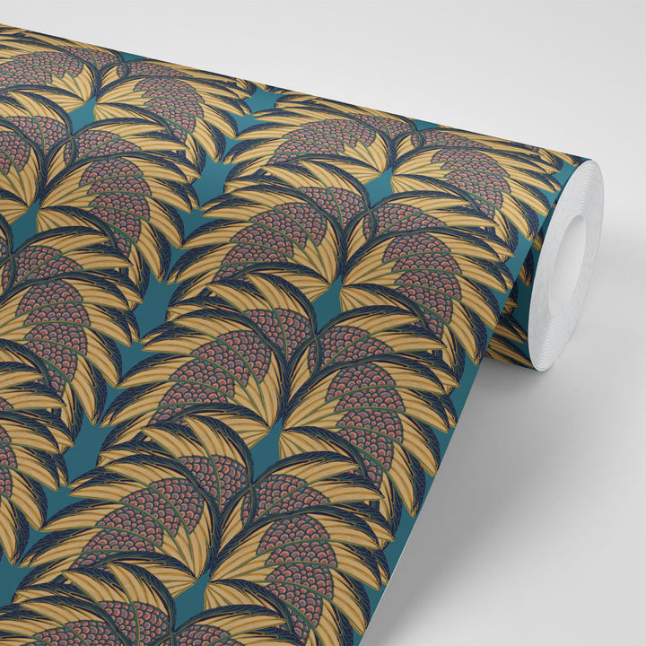 Plume Indigo Wallpaper