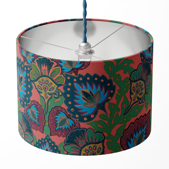 Garden of India Coral Drum Lampshade