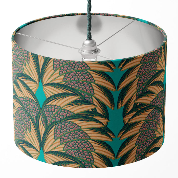Plume Aqua Drum Lampshade