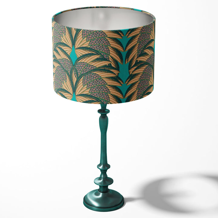 Plume Aqua Drum Lampshade
