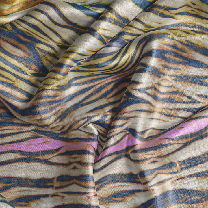Rust and Pink Arashi Velvet Fabric