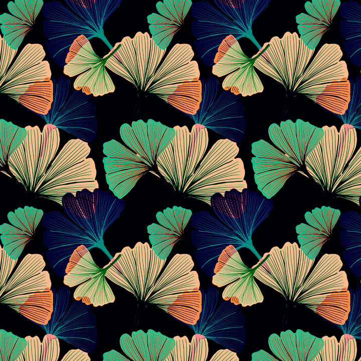 Ginkgo Black Wallpaper
