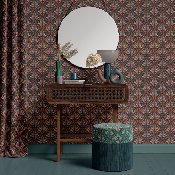 Mumbai Deco Cinnamon Wallpaper